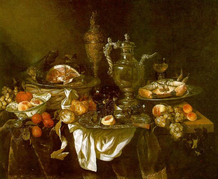 Abraham Hendrickz van Beyeren Banquet Still Life Sweden oil painting art